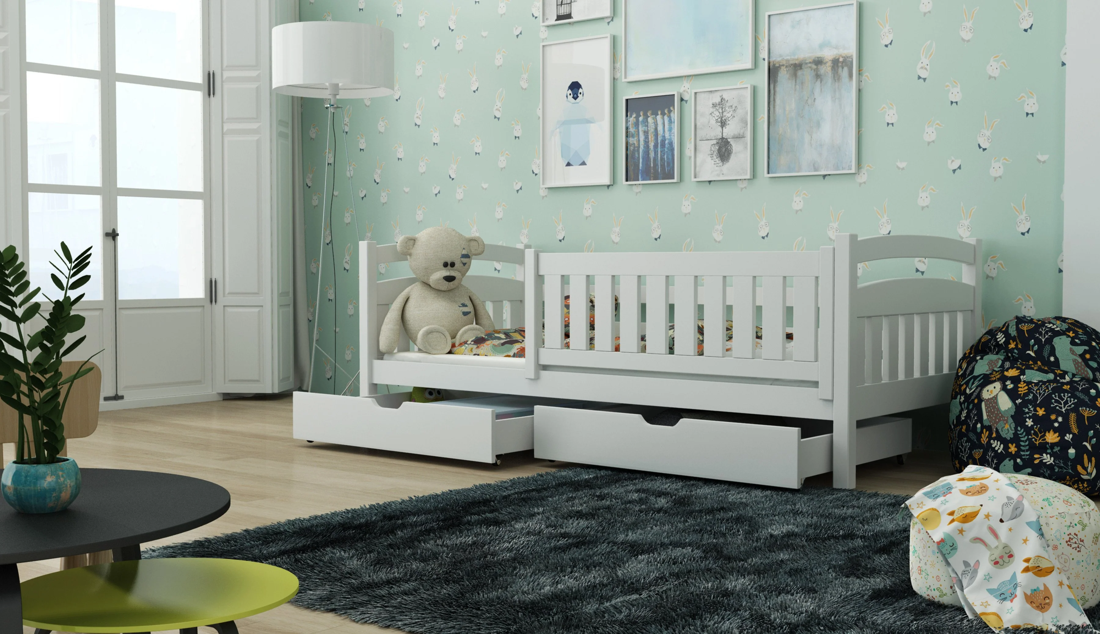 Wooden Bed Terry with Storage - Image 3