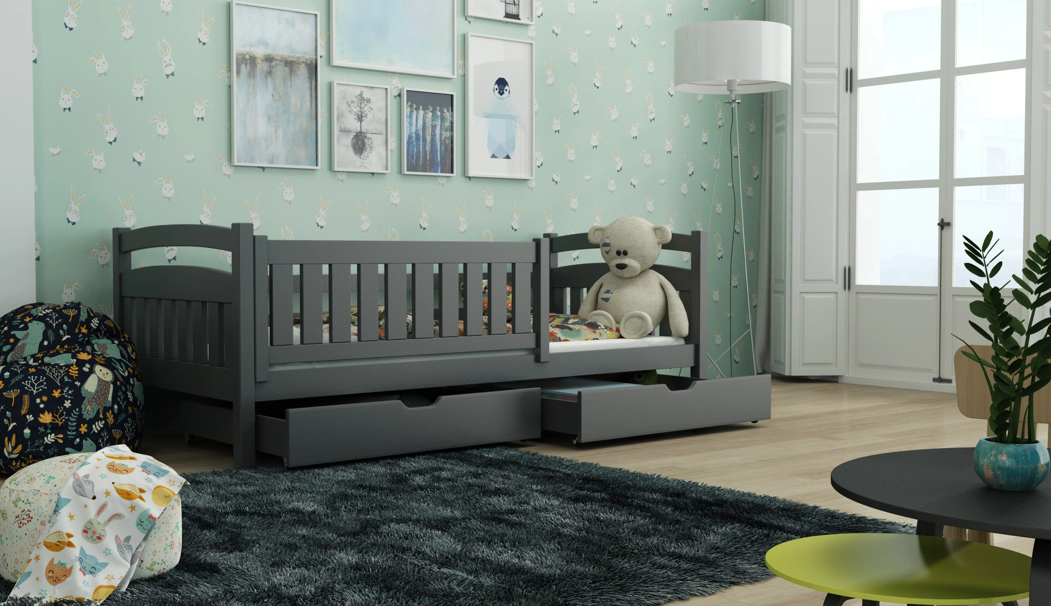 Wooden Bed Terry with Storage - Image 5