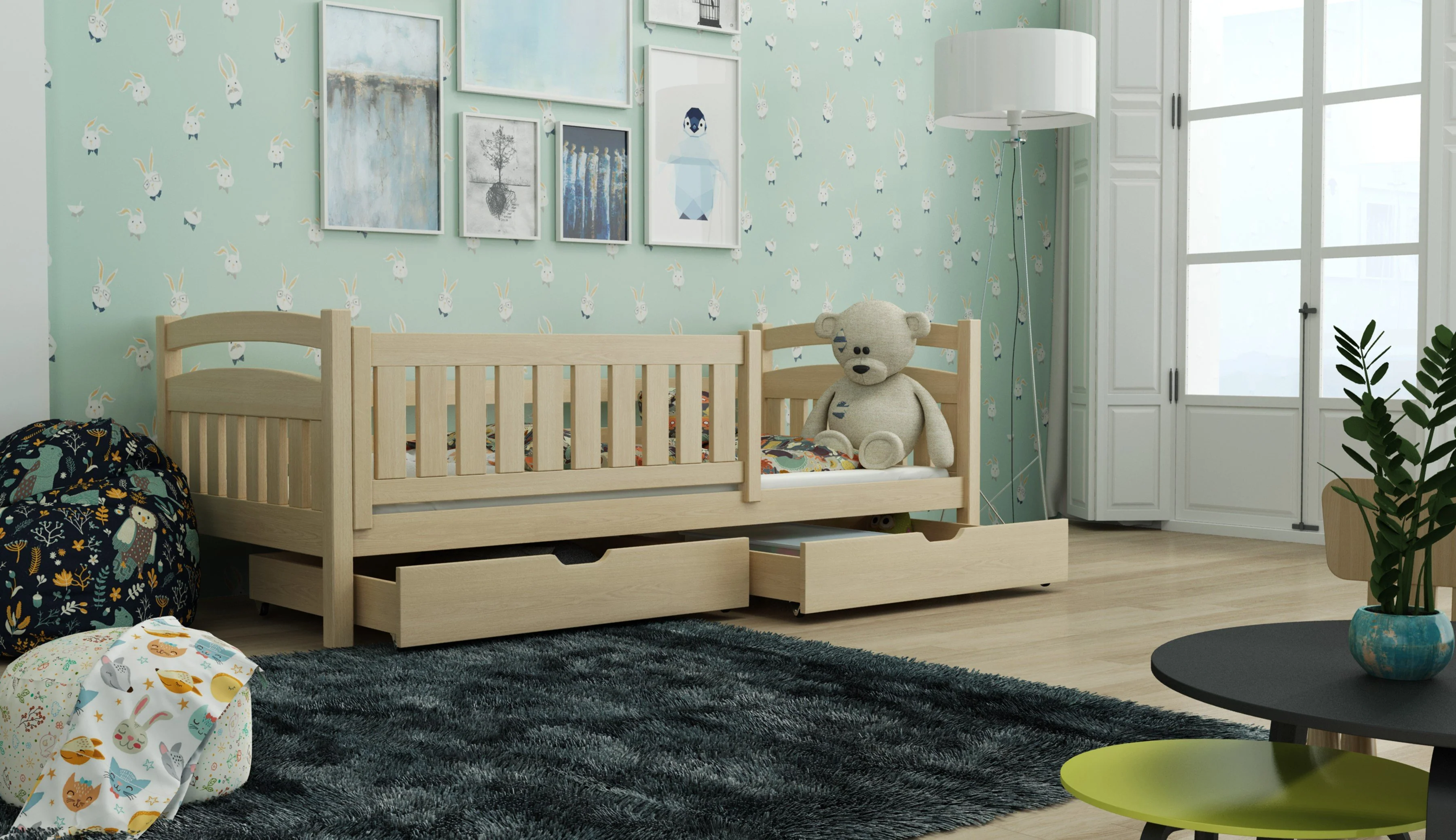 Wooden Bed Terry with Storage - Image 7