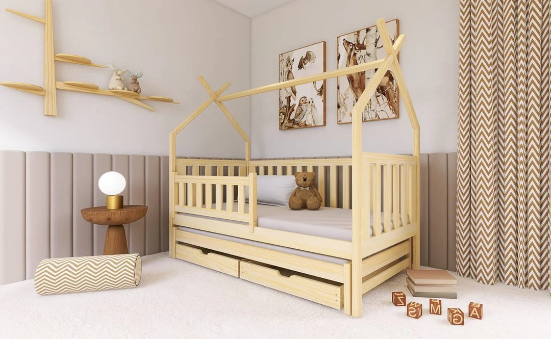 Wooden Single Bed Tytus With Trundle - Image 12