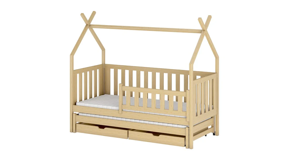Wooden Single Bed Tytus With Trundle - Image 13