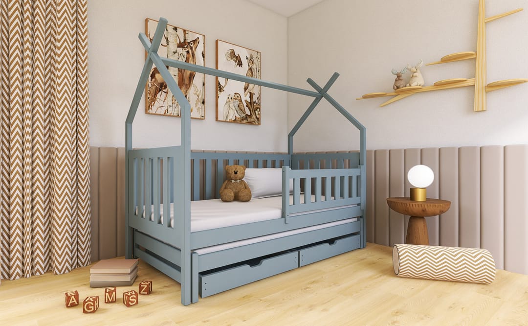 Wooden Single Bed Tytus With Trundle - Image 2