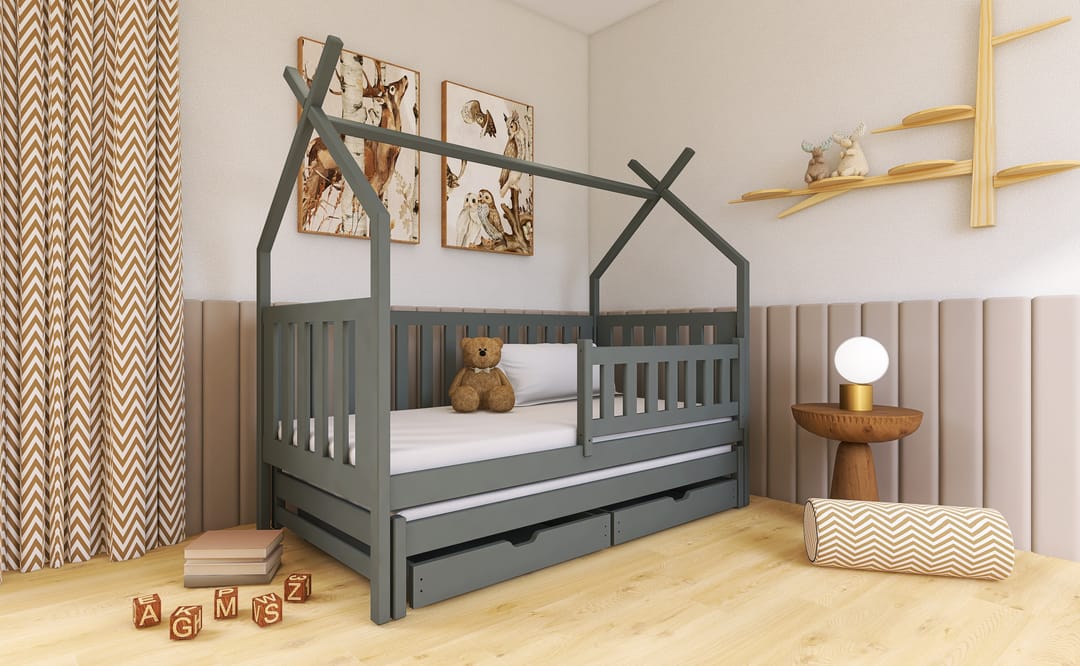 Wooden Single Bed Tytus With Trundle - Image 5