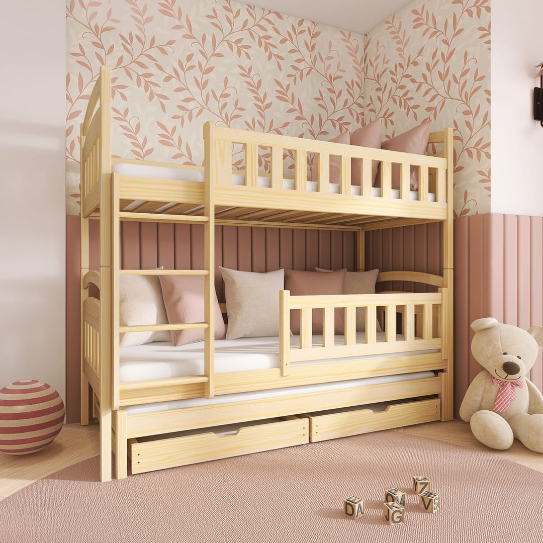 Blanka Bunk Bed with Trundle and Storage - Image 10