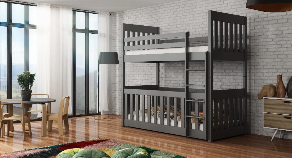 Wooden Bunk Bed Cris with Cot Bed - Image 12