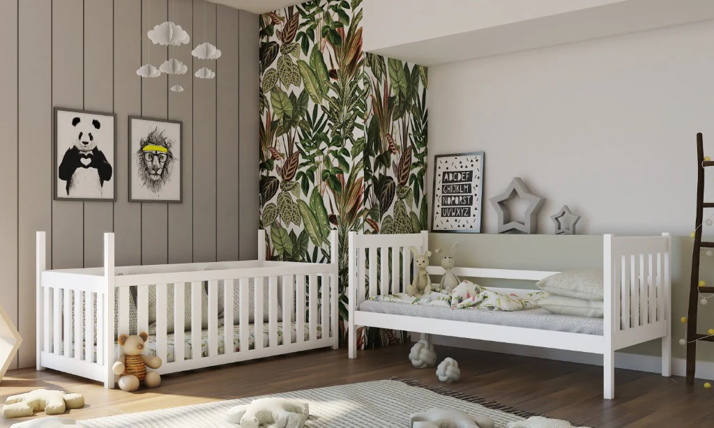Wooden Bunk Bed Cris with Cot Bed - Image 4