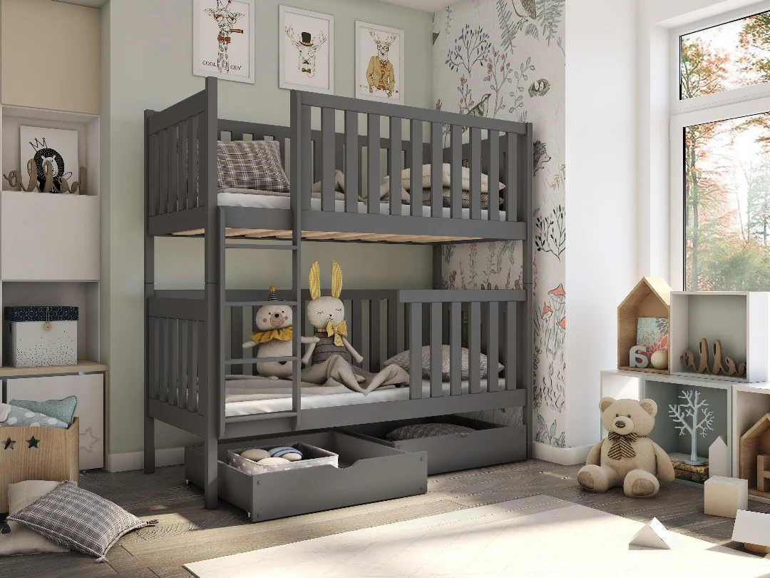 Wooden Bunk Bed David with Storage - Image 6