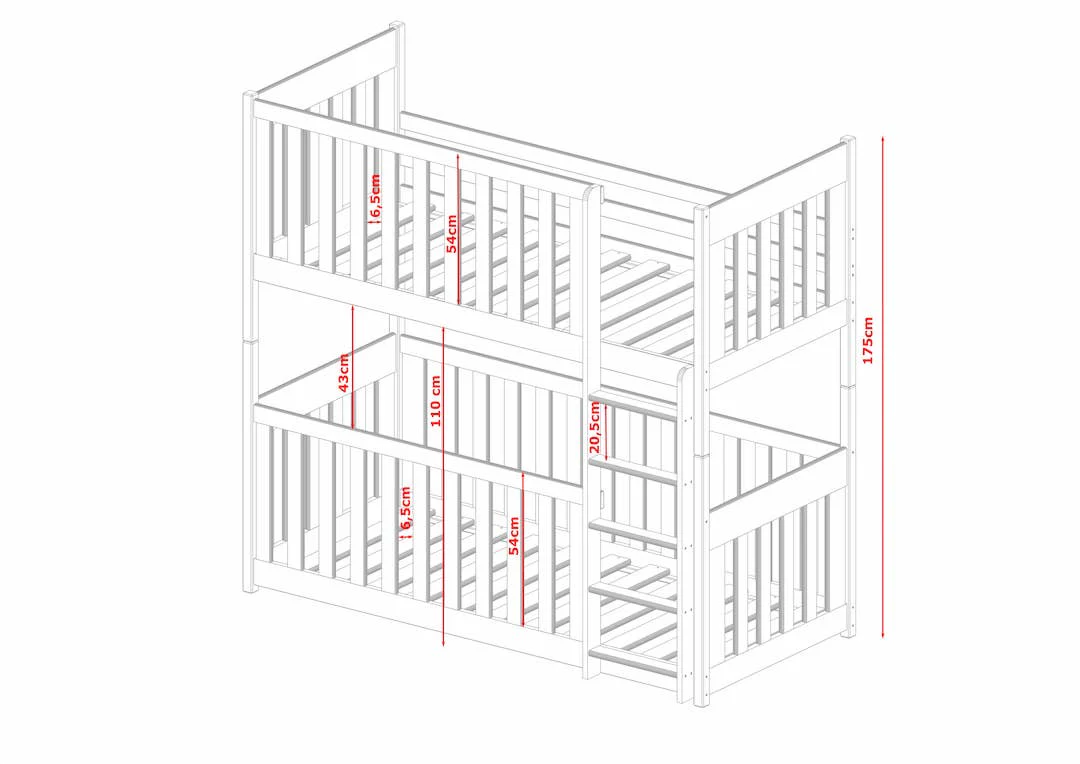 Wooden Bunk Bed Konrad With Cot Bed - Image 17