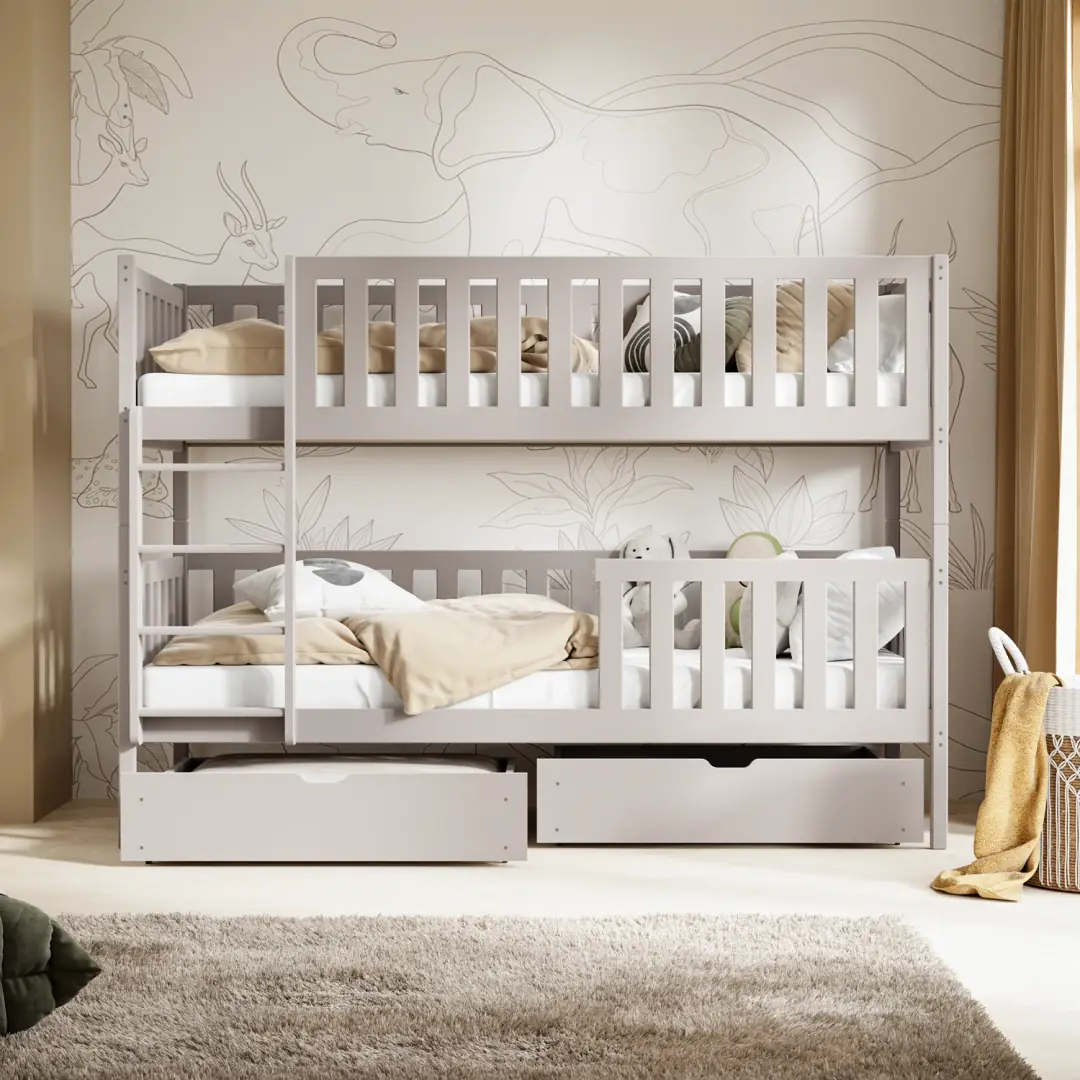 Wooden Bunk Bed Michalina With Storage - Image 7