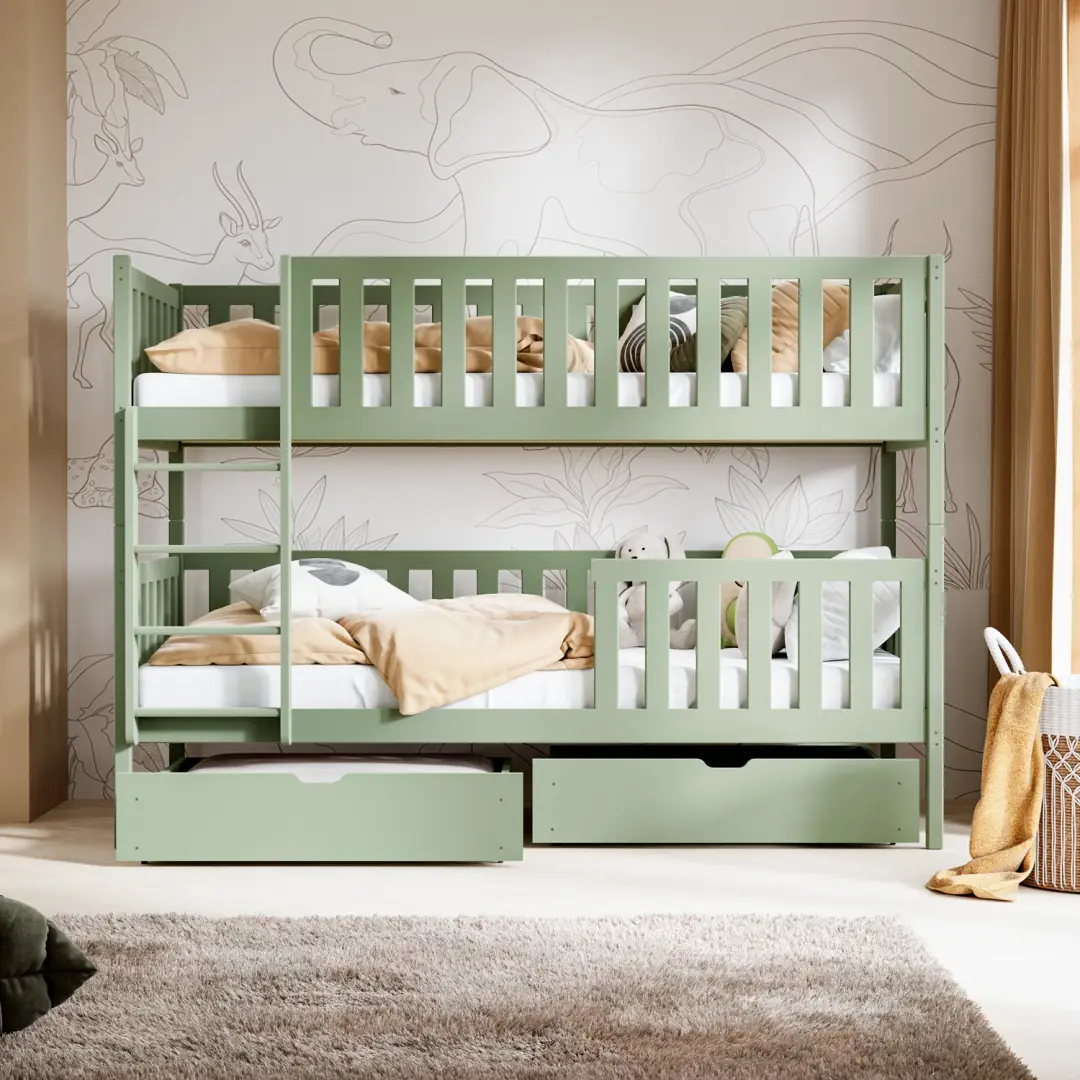 Wooden Bunk Bed Michalina With Storage - Image 8