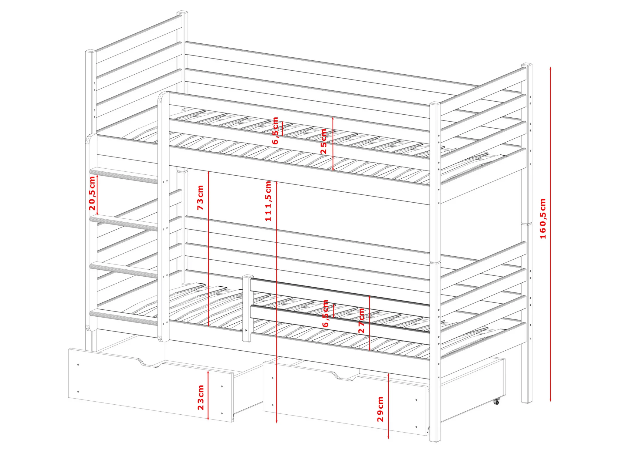 Wooden Bunk Bed Nemo with Storage - Image 23