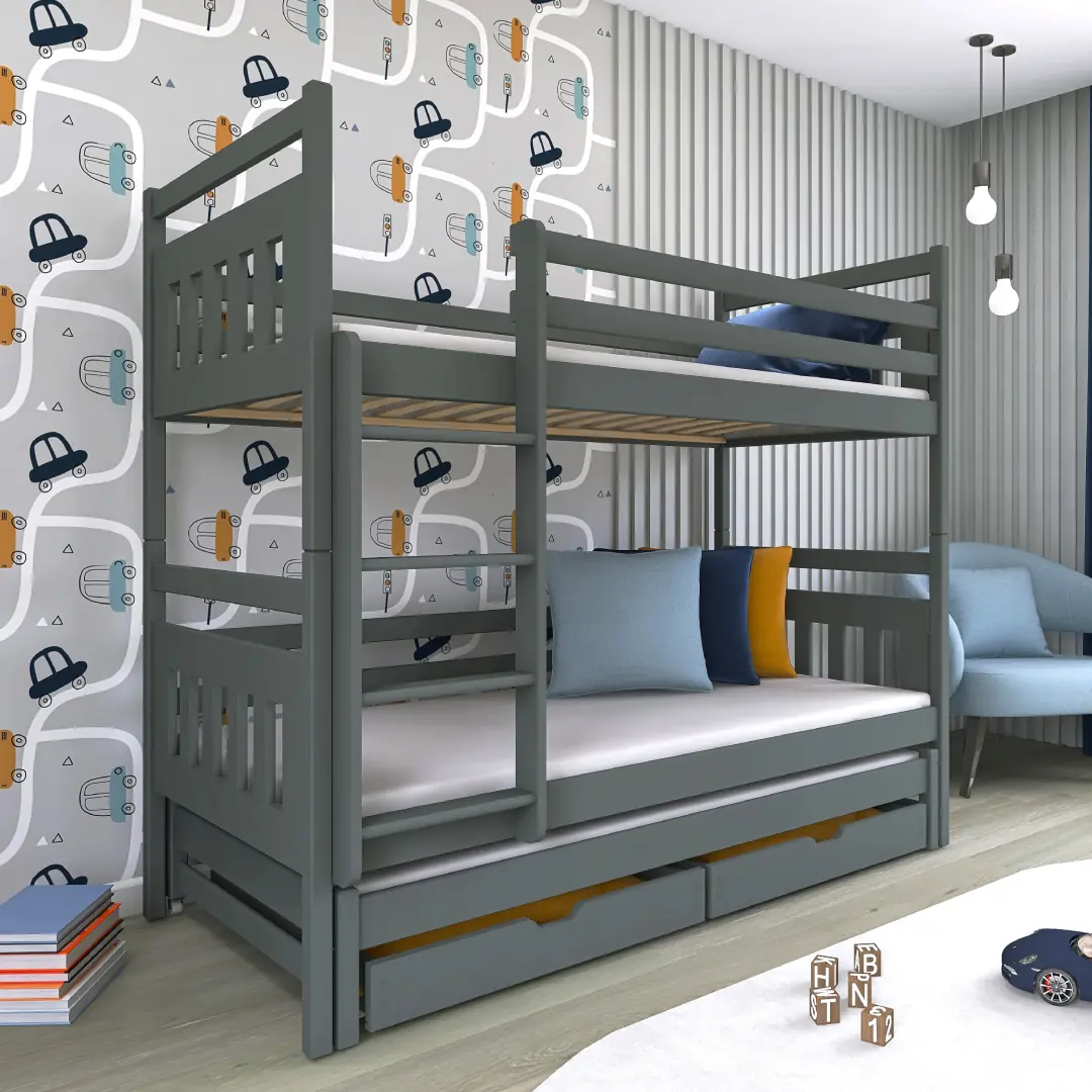 Seweryn Bunk Bed with Trundle and Storage - Image 10