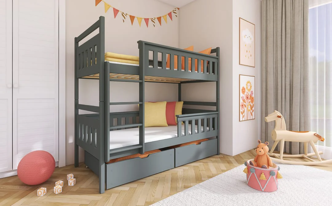 Wooden Bunk Bed Tezo with Storage - Image 9