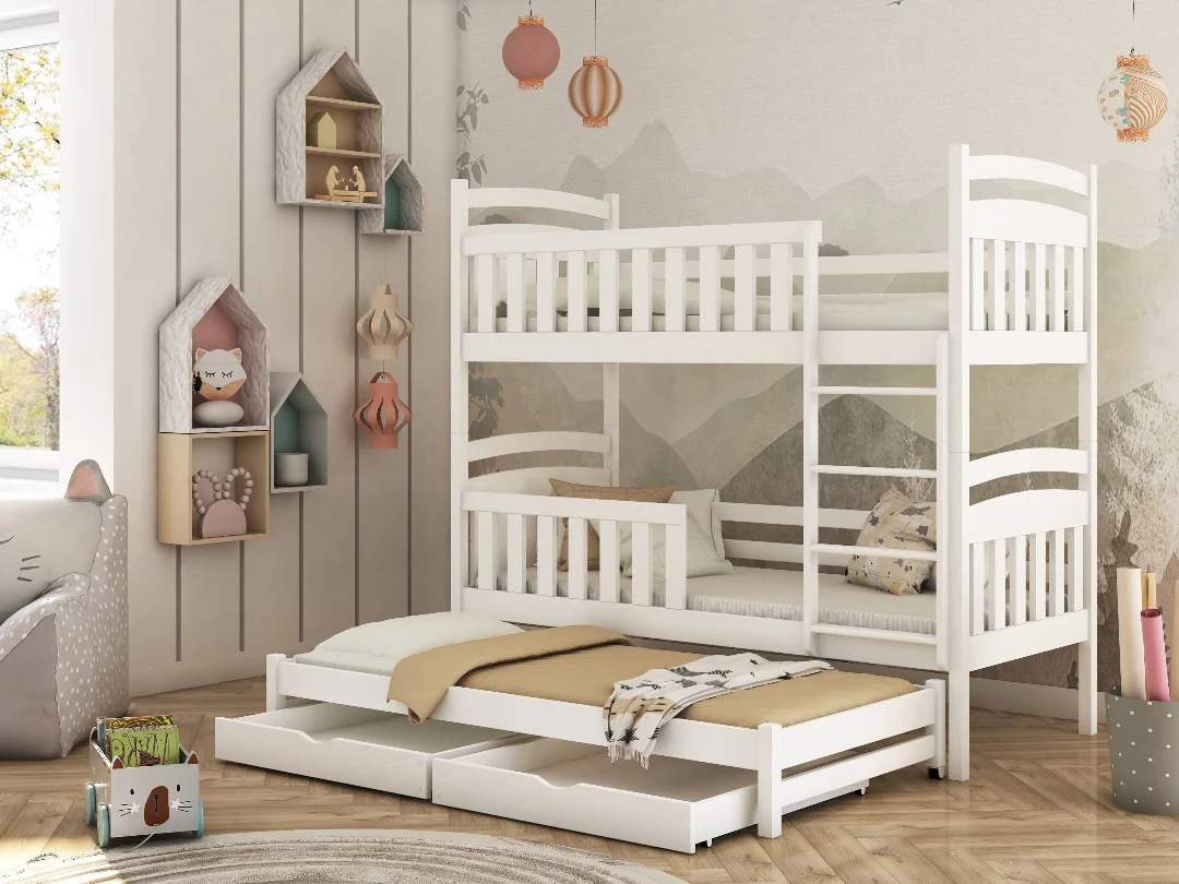 Viki Bunk Bed with Trundle and Storage - Image 3