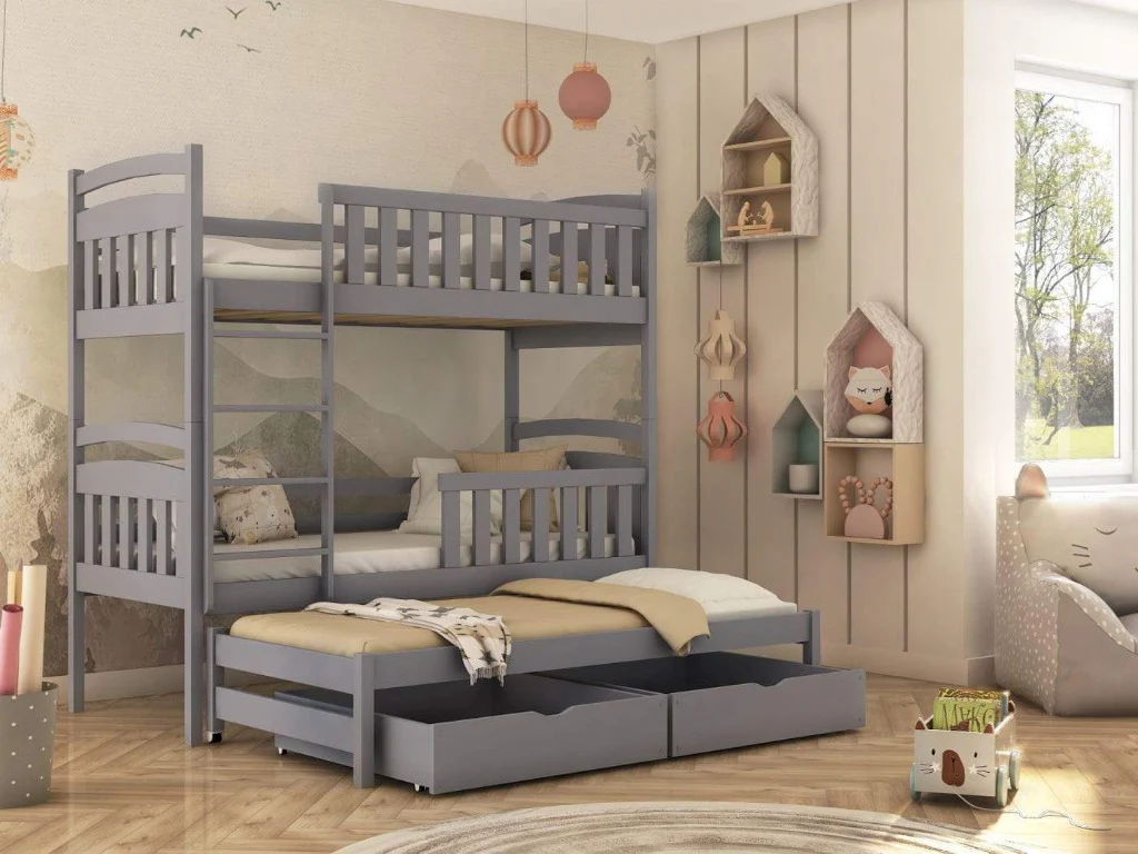 Viki Bunk Bed with Trundle and Storage - Image 6