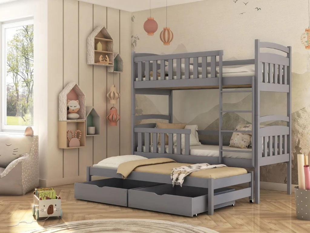 Viki Bunk Bed with Trundle and Storage - Image 7