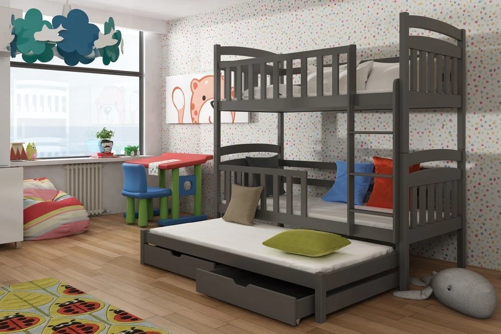 Viki Bunk Bed with Trundle and Storage - Image 9