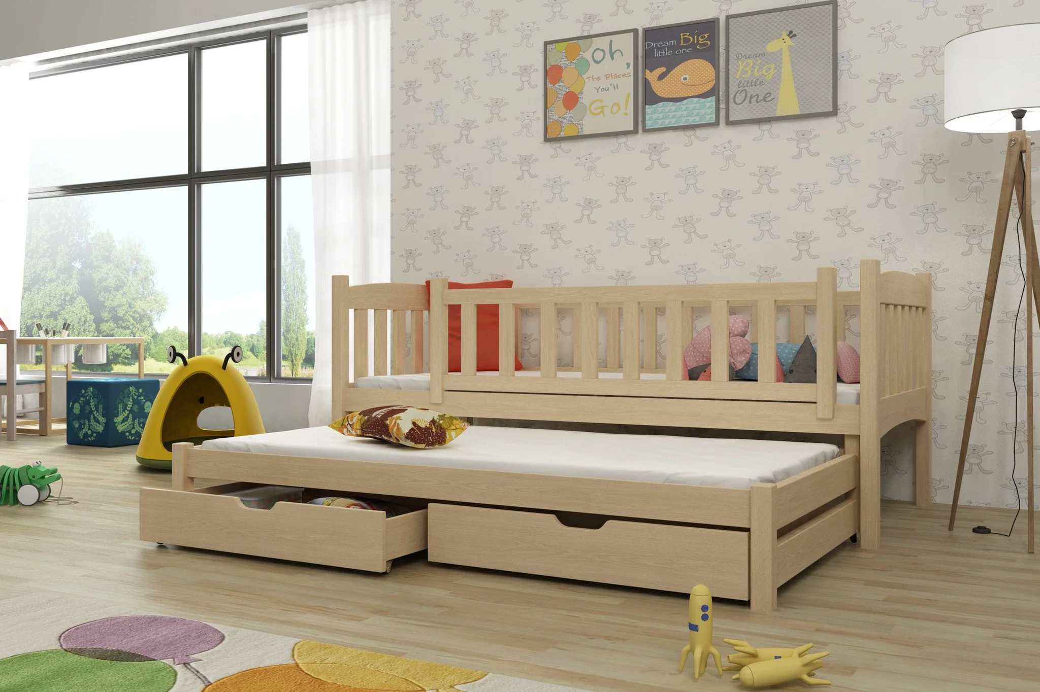 Amelka Double Bed with Trundle - Image 10