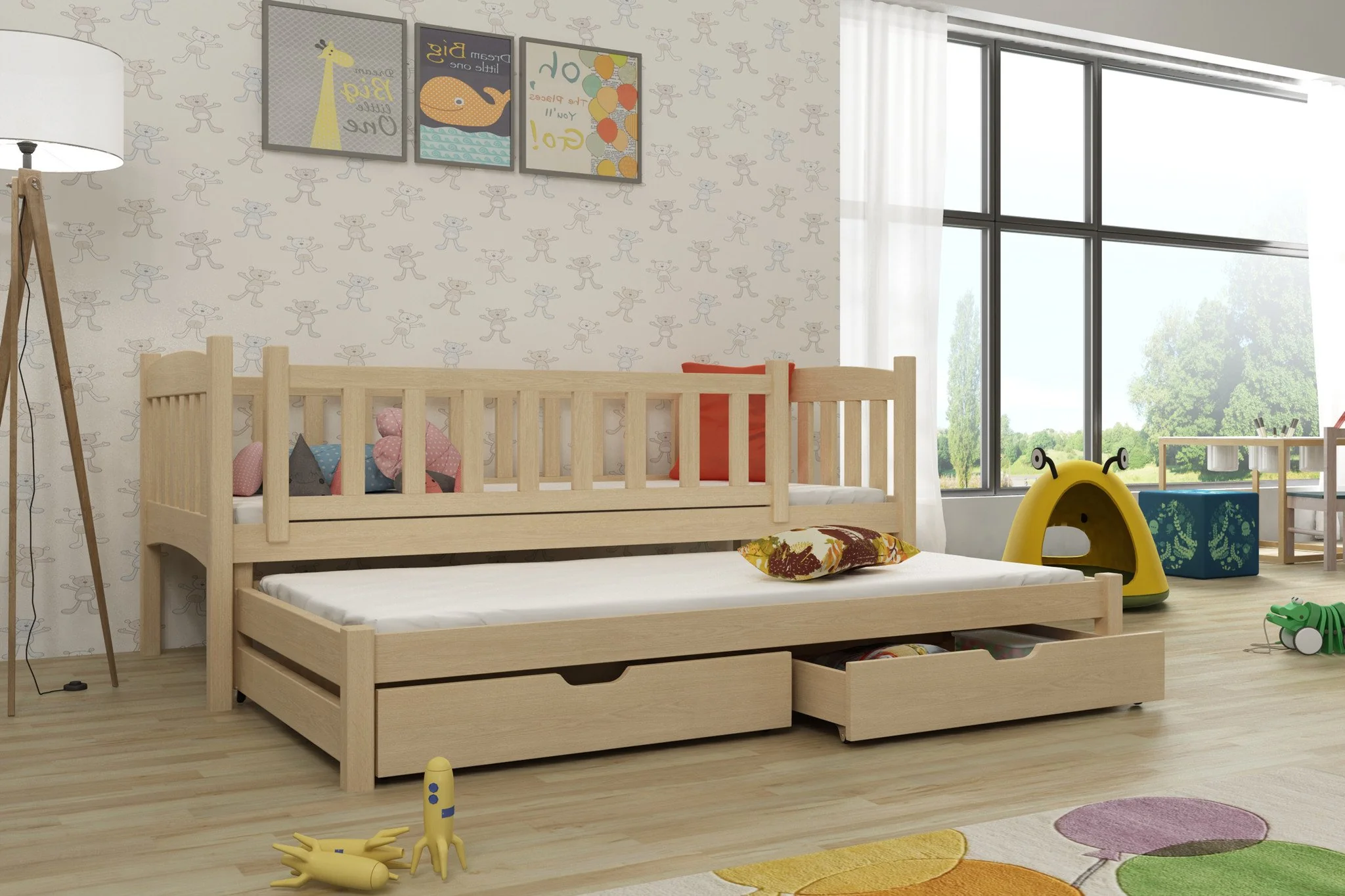 Amelka Double Bed with Trundle - Image 9