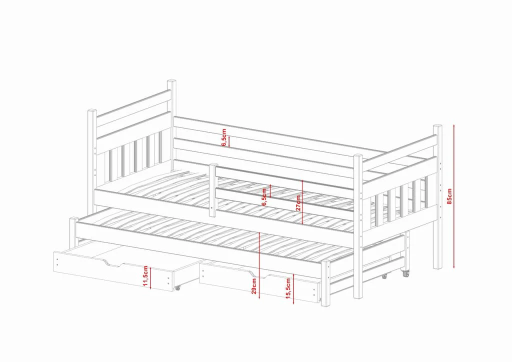 Daniel Double Bed with Trundle - Image 13