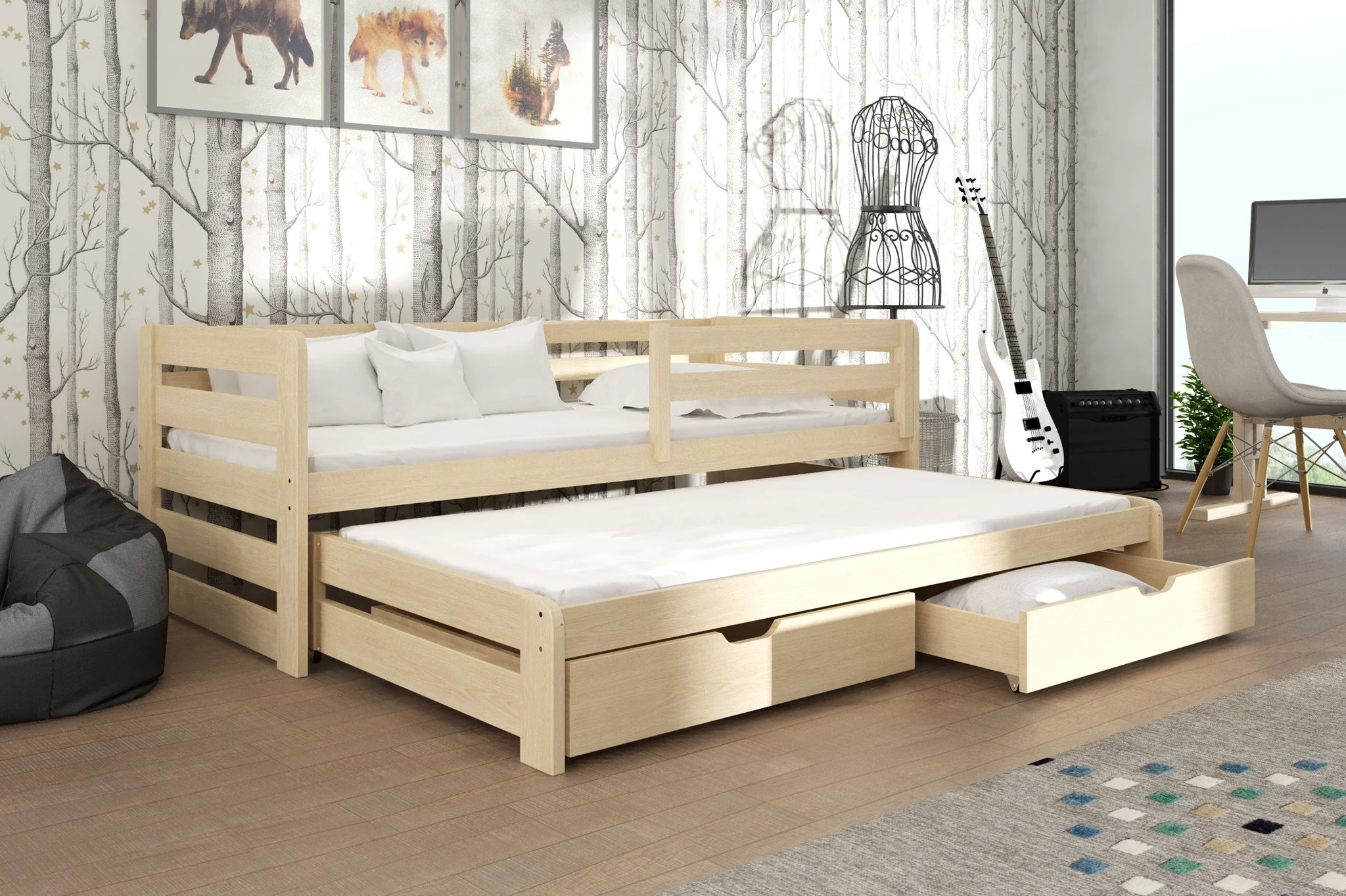 Senso Double Bed with Trundle - Image 10
