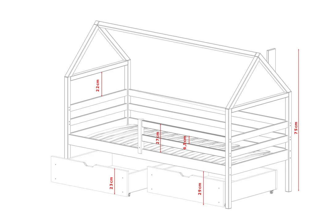 Wooden Single Bed Aaron With Storage - Image 22
