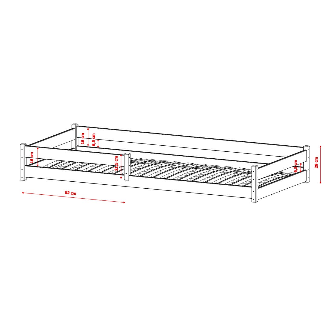 Wooden Single Bed Alis - Image 12