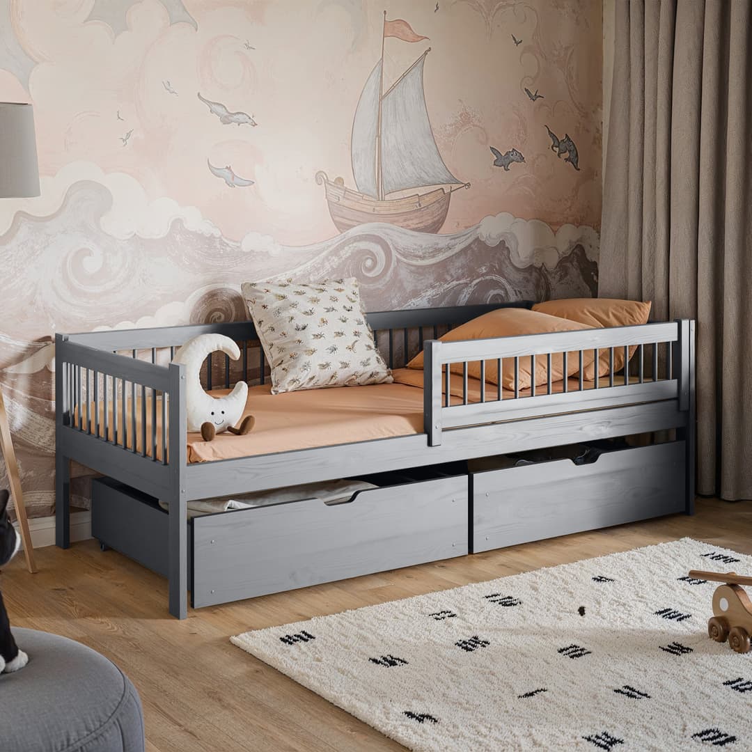 Wooden Single Bed Edi With Storage - Image 5