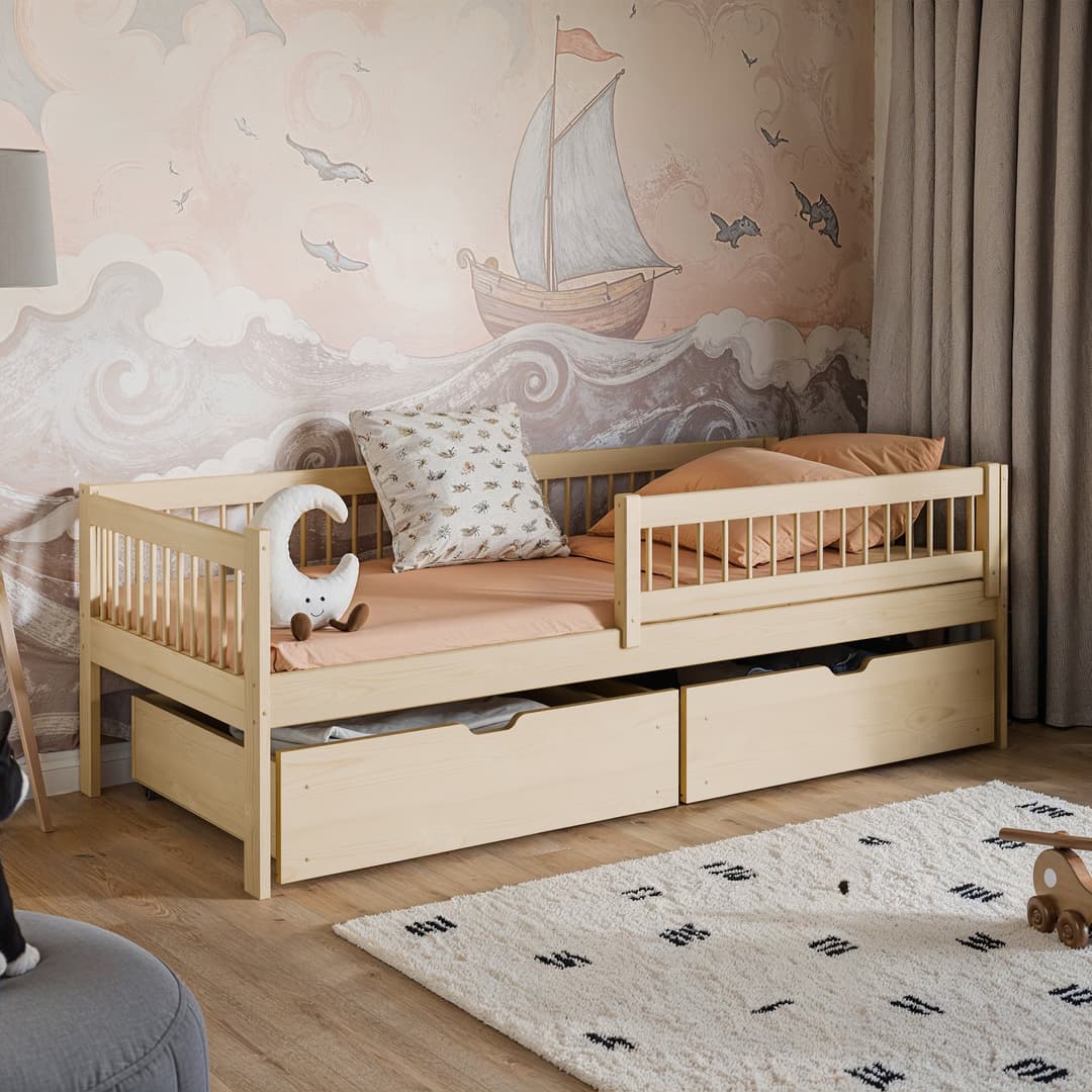 Wooden Single Bed Edi With Storage - Image 7