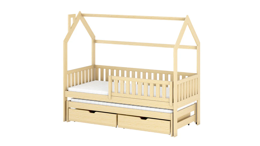 Wooden Single Bed Monkey With Trundle - Image 13