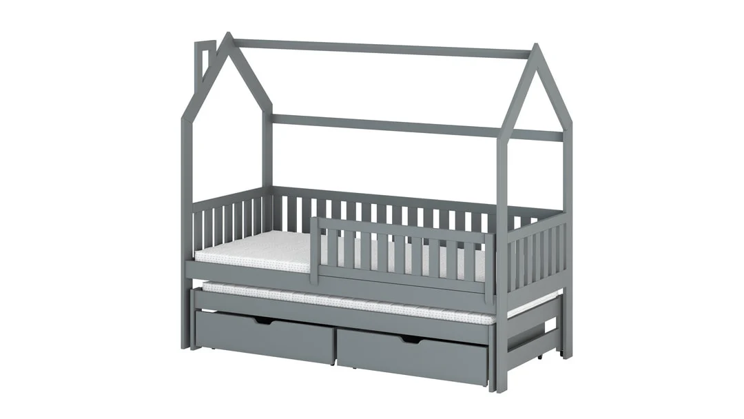 Wooden Single Bed Monkey With Trundle - Image 4