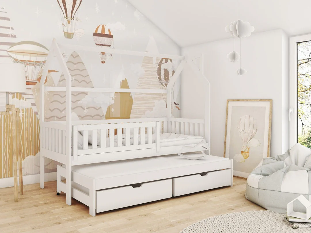 Wooden Single Bed Monkey With Trundle - Image 5