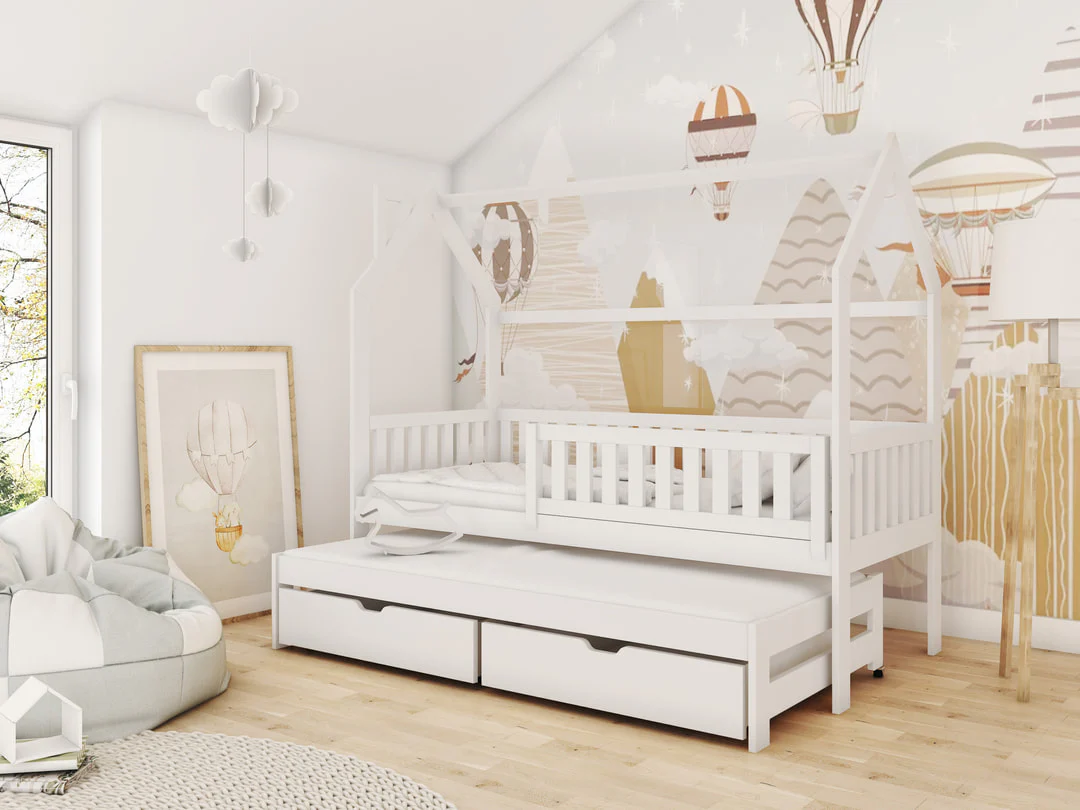 Wooden Single Bed Monkey With Trundle - Image 6
