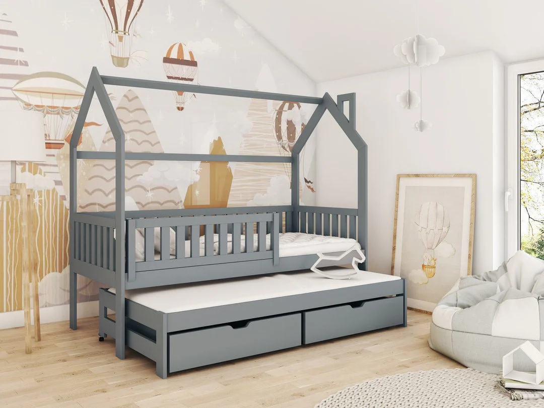 Wooden Single Bed Monkey With Trundle - Image 8