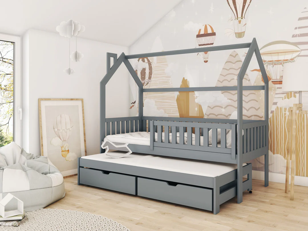 Wooden Single Bed Monkey With Trundle - Image 9