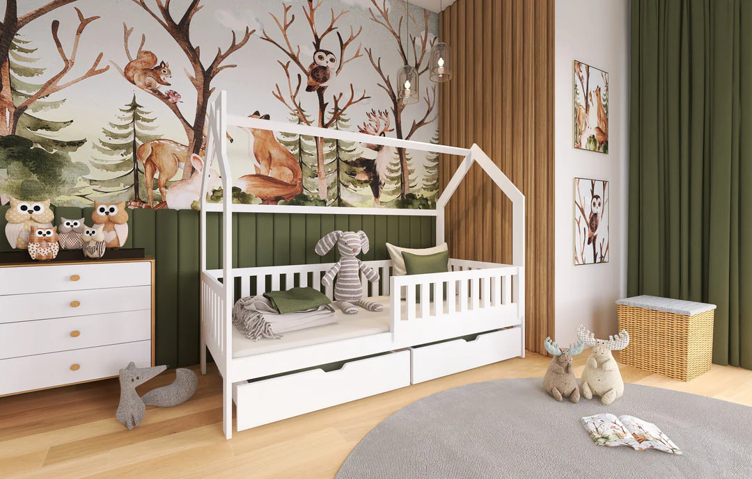 Wooden Single Bed Natan With Storage - Image 2