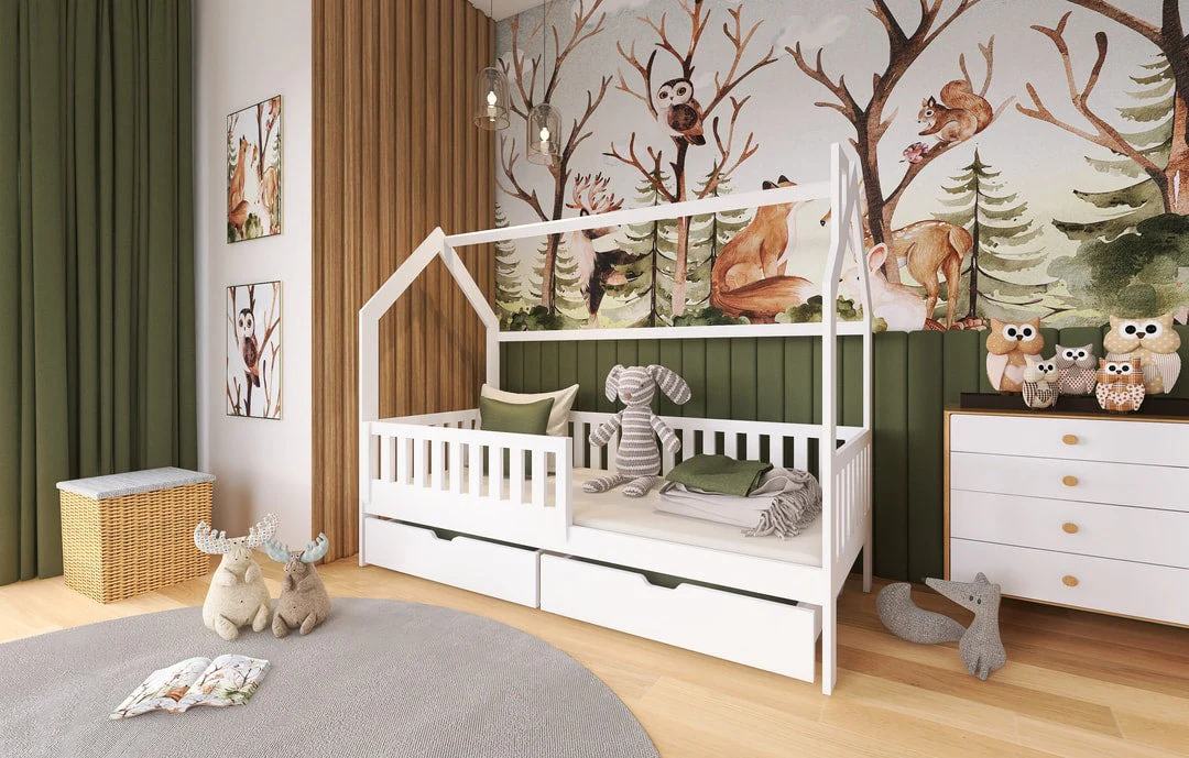Wooden Single Bed Natan With Storage - Image 3