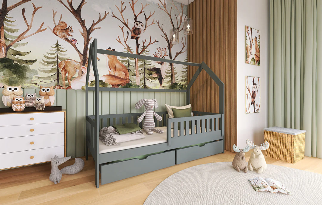 Wooden Single Bed Natan With Storage - Image 5