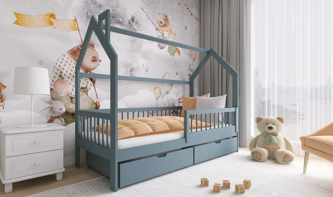 Wooden Single Bed Oskar With Storage - Image 11