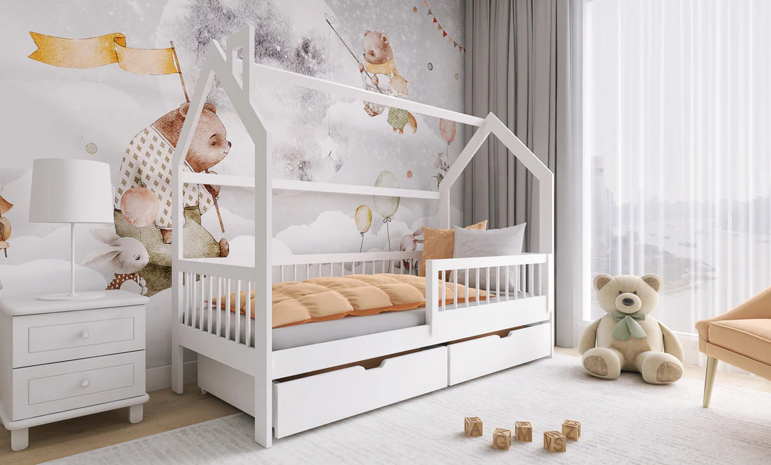 Wooden Single Bed Oskar With Storage - Image 2