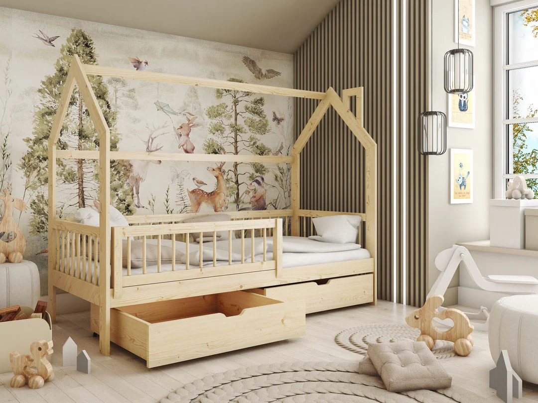 Wooden Single Bed Oskar With Storage - Image 5
