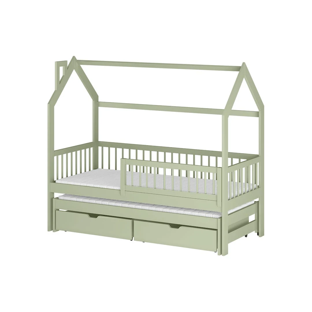 Wooden Single Bed Papi With Trundle - Image 14