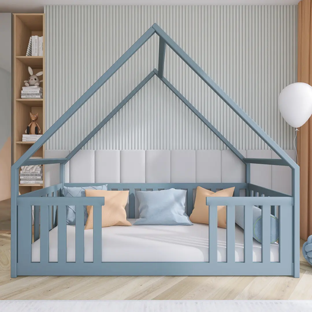 Wooden Single House Bed Bee - Image 3