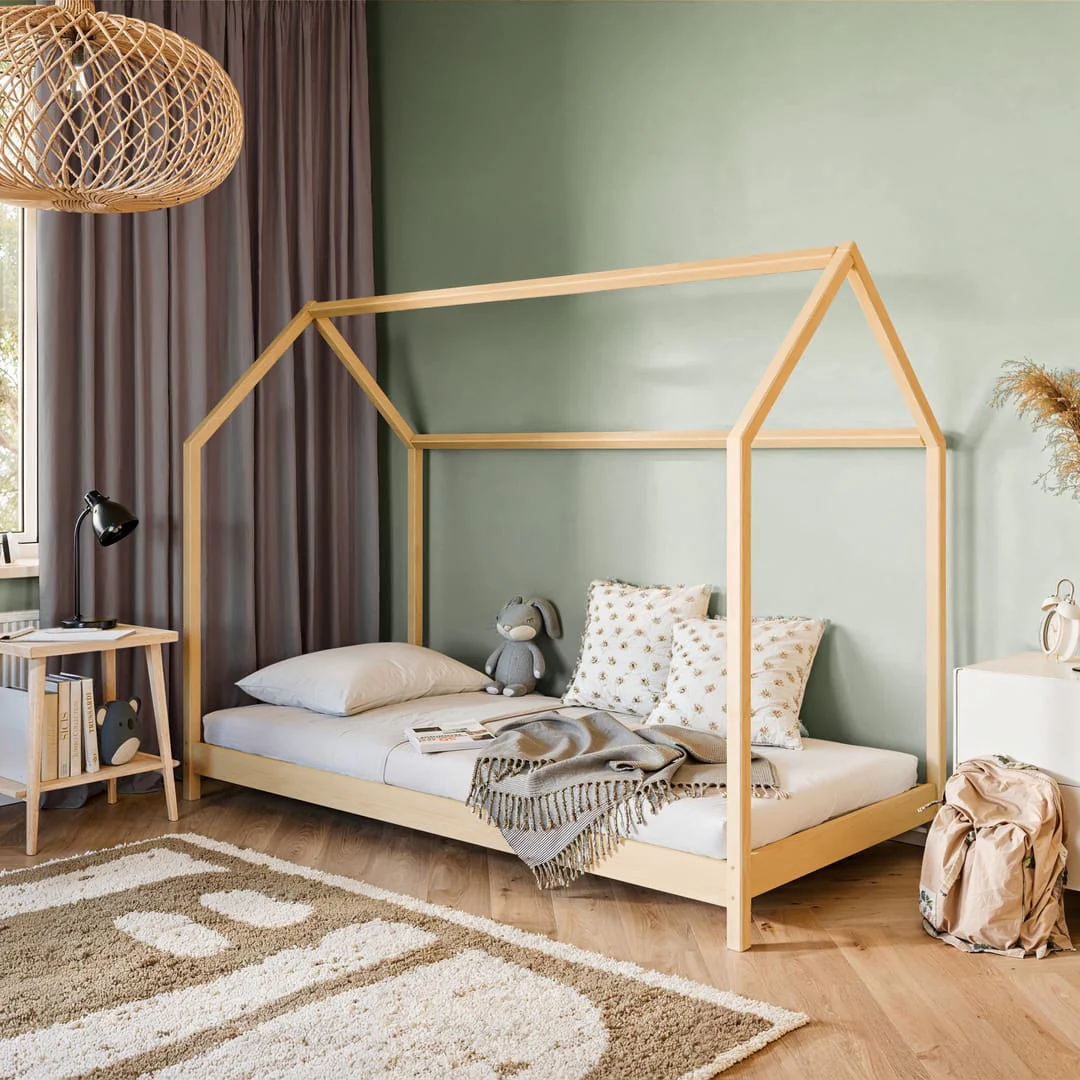 Wooden Single House Bed Lucky - Image 2