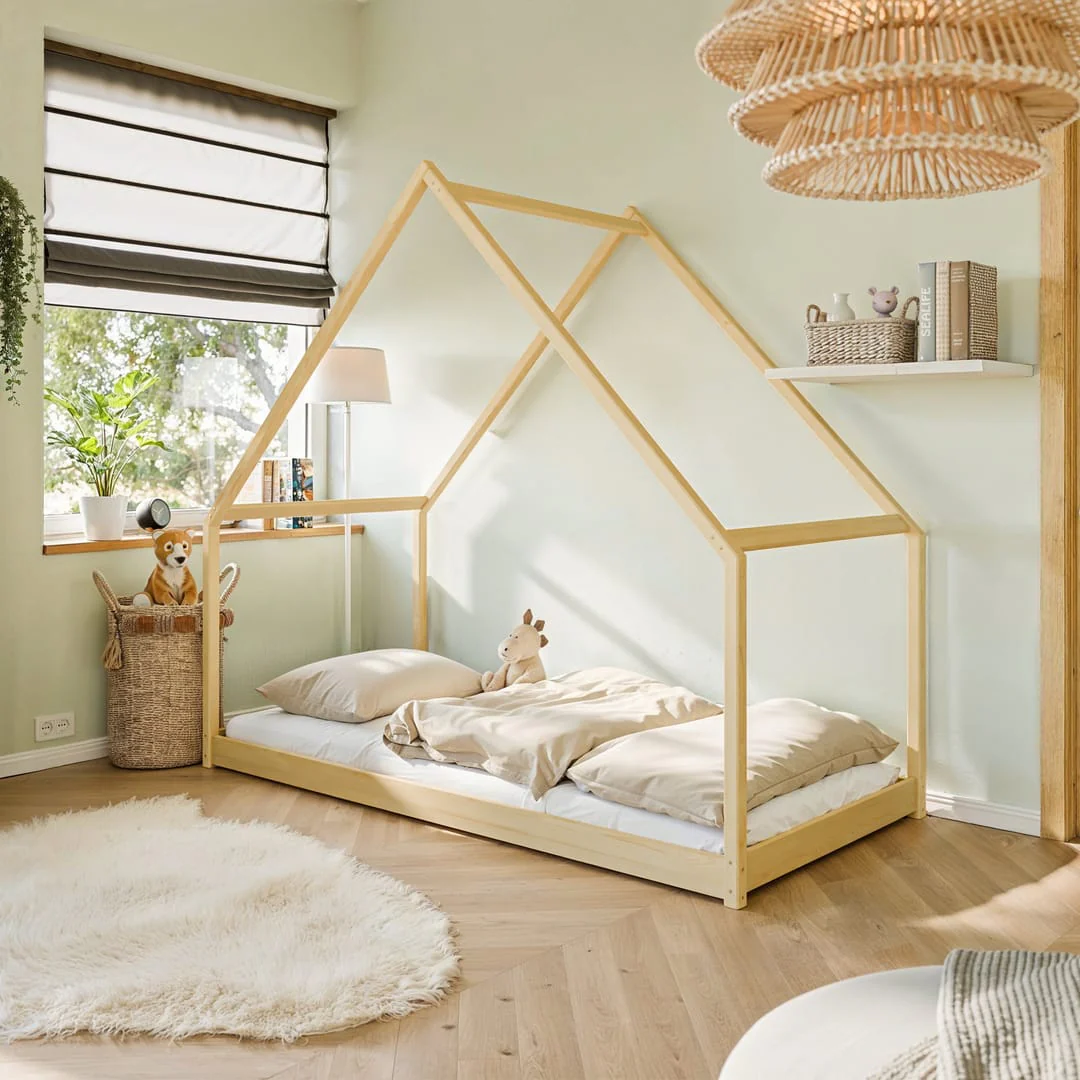 Wooden Single House Bed Moris - Image 2