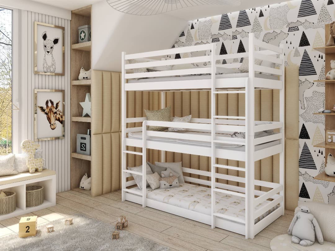 Wooden Triple Bunk Bed Ted - Image 2