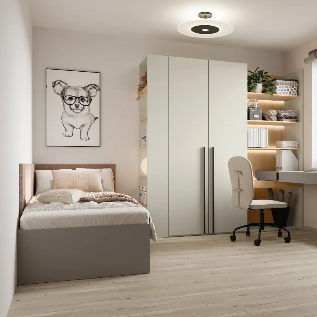 Woow WO-02 Hinged Door Wardrobe 100cm - Image 4