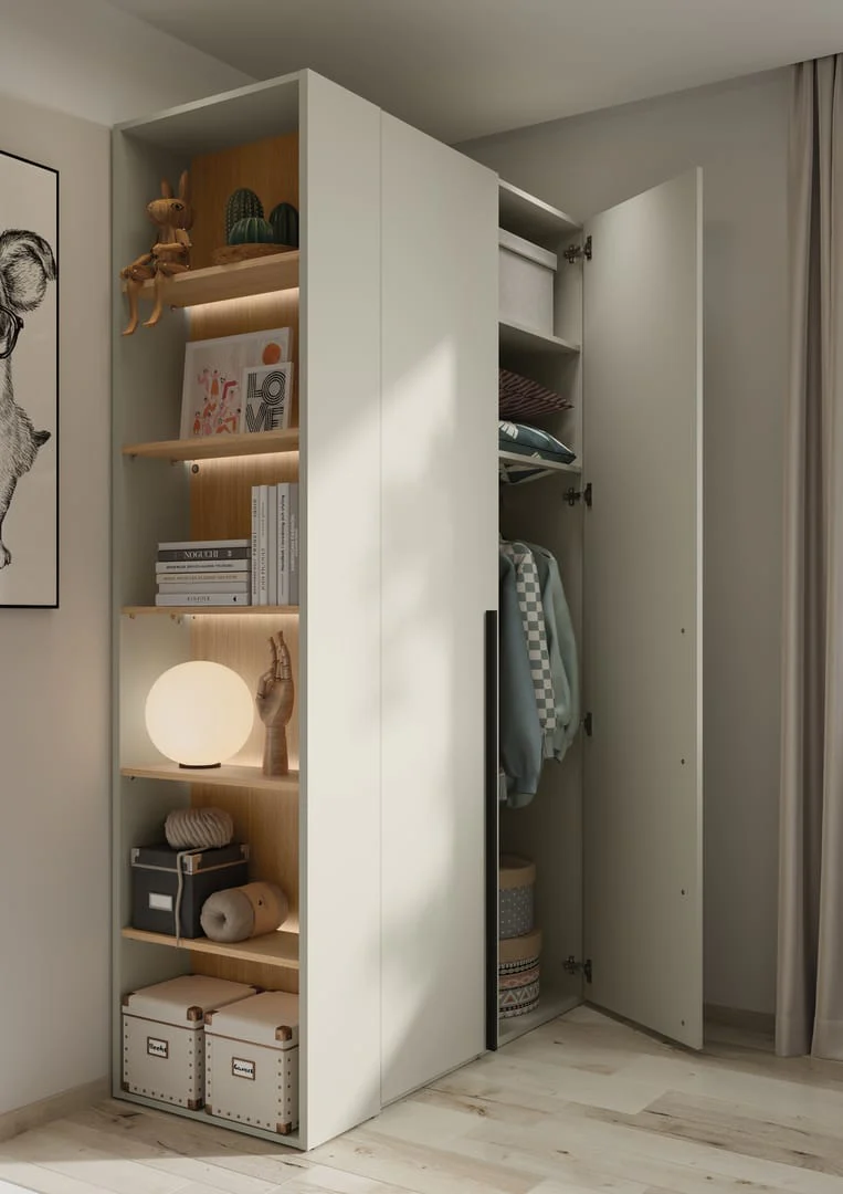 Woow WO-02 Hinged Door Wardrobe 100cm - Image 6