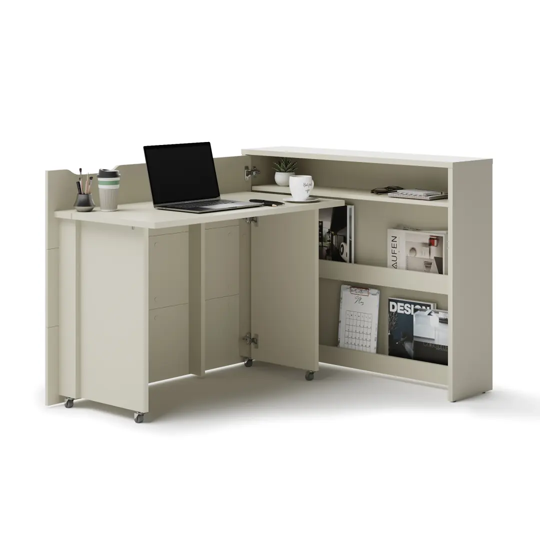 Work Concept Convertible Hidden Desk With Storage - Image 24