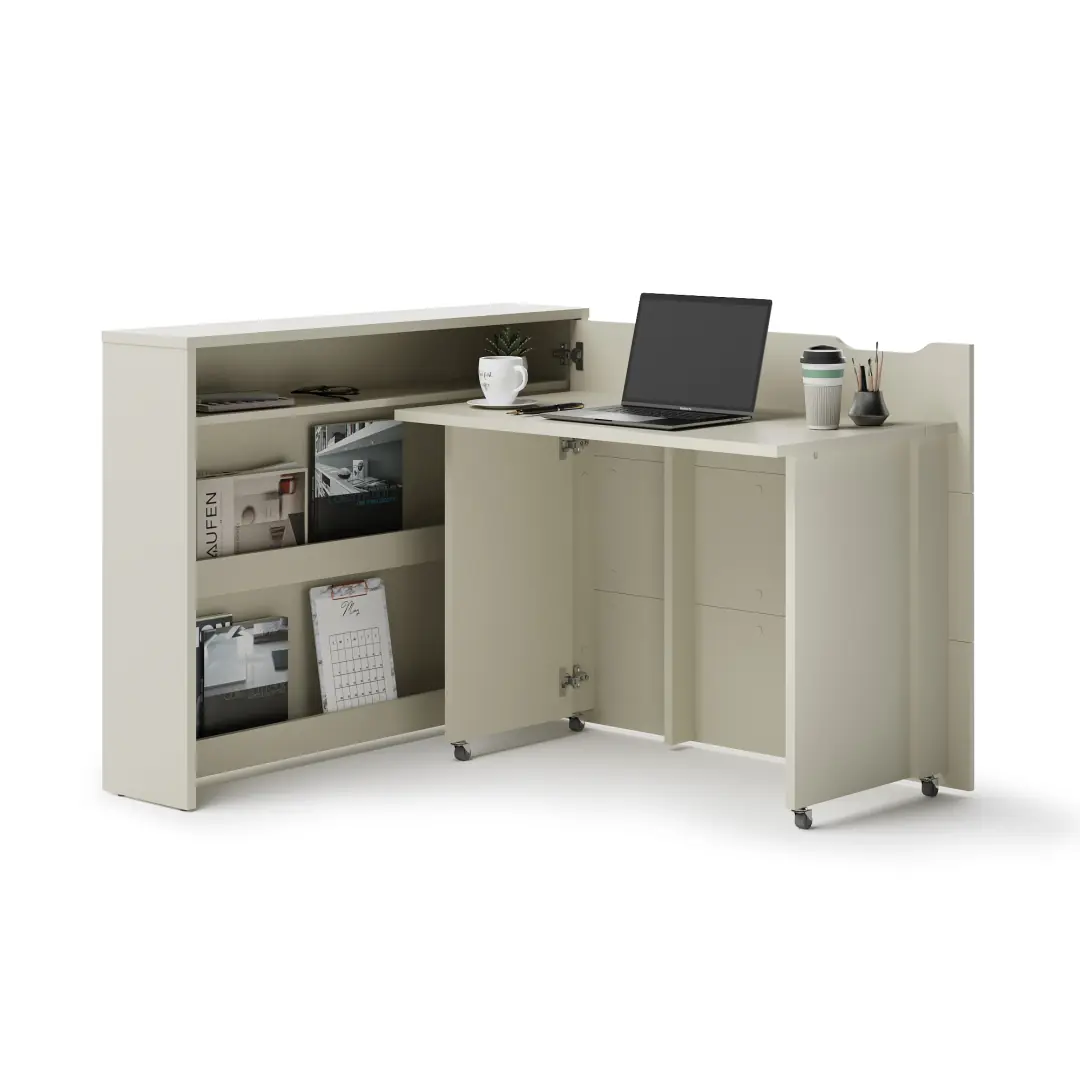 Work Concept Convertible Hidden Desk With Storage - Image 29